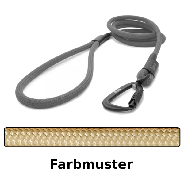 klassische Hundeleine TWIST - M - 175cm - beige